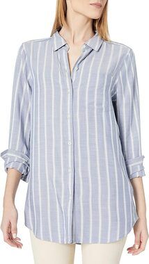 Daily Ritual Womens Soft Rayon Slub Twill LS Button-Front Tunic XXL New